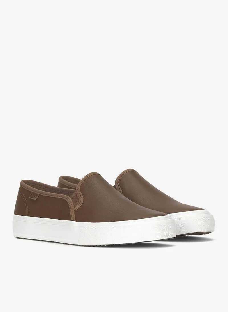 Keds Cognac Keds Women's Double Decker Slip On Leather Casual Sneaker Brown for Women | Best Price UAE